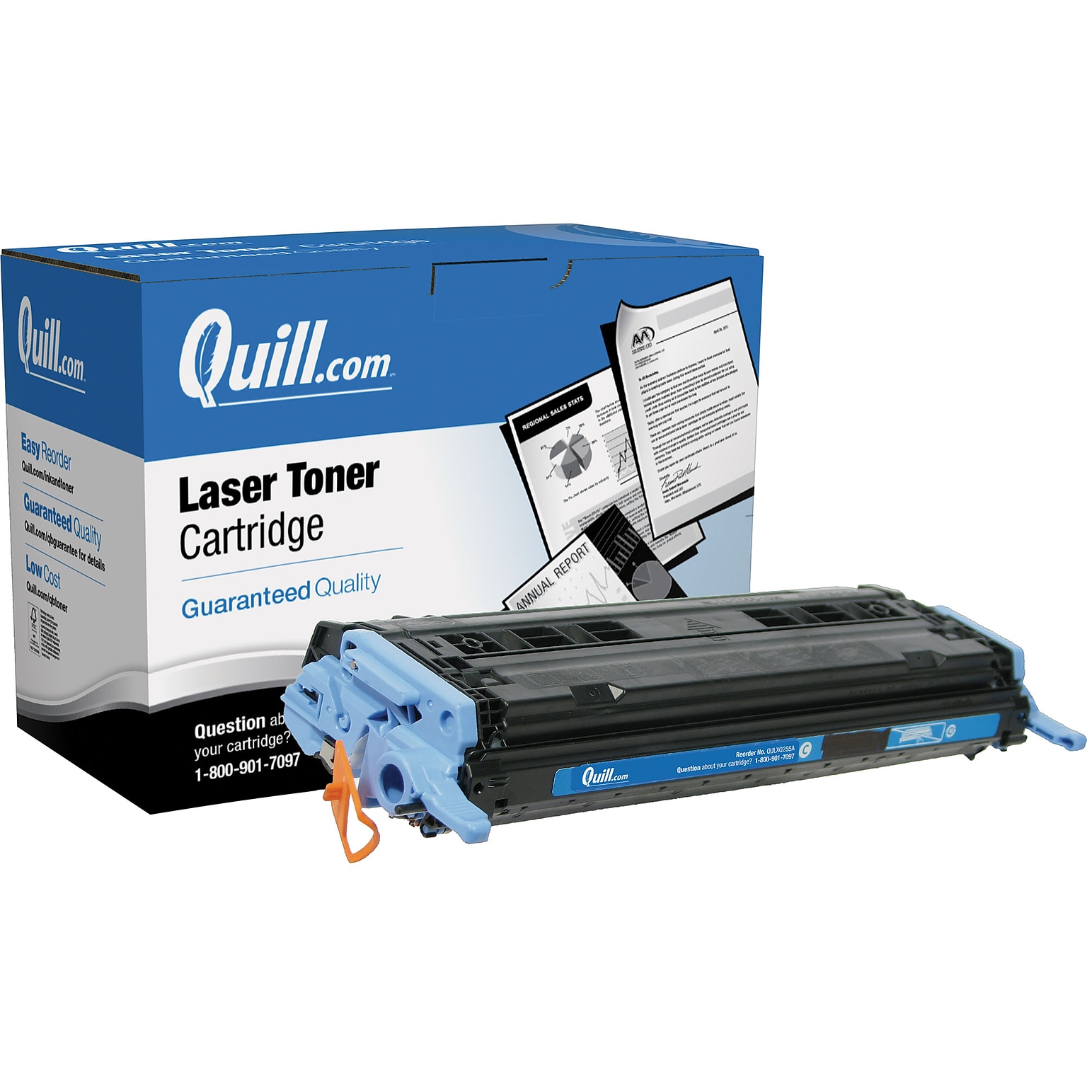 Quill Brand Remanufactured HP 124A (Q6001A) Cyan Laser Toner Cartridge (100% Satisfaction Guaranteed)
