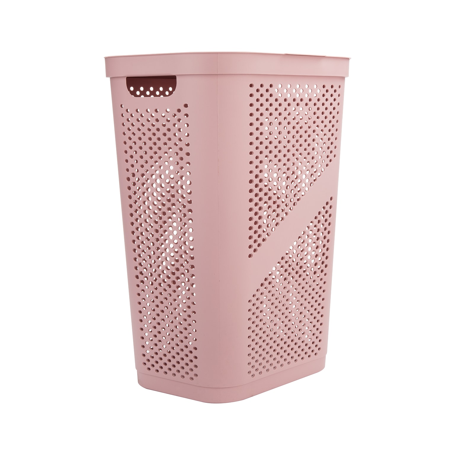 Mind Reader 15.85-Gallon Slim Laundry Hamper with Lid, Plastic, Pink (HBIN60-PNK)