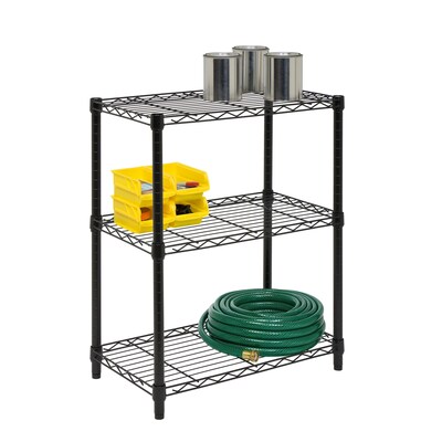 Honey-Can-Do 3-Shelf Metal Unit, 24, Black (SHF-01905)