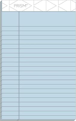 TOPS Prism Notepad, 5 x 8, Narrow Ruled, Assorted, 50 Sheets/Pad, 6 Pads/Pack (TOP63016)
