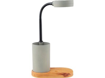 V-Light LED Multifunctional Desk Lamp, 18.75, Gray/Wood (SVLC0052WUG)