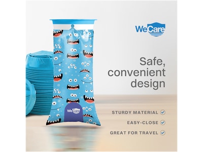WeCare Monsters Kids' Disposable Emesis Bag for Nausea and Motion Sickness,  Multicolor (WC-EMES-M-5) | Quill.com