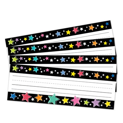 Creative Teaching Press Star Bright Colorful Stars on Black Name Plates, 36/Pack, 6 Packs (CTP10940-6)