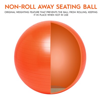 Bouncy Bands Balance Ball, 65cm, Orange (BBAWBS65OR)