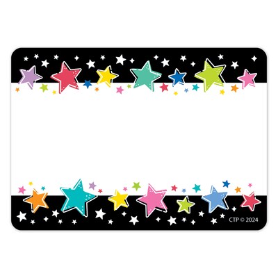 Creative Teaching Press Star Bright Colorful Stars on Black Labels, 36/Pack, 6 Packs (CTP10942-6)