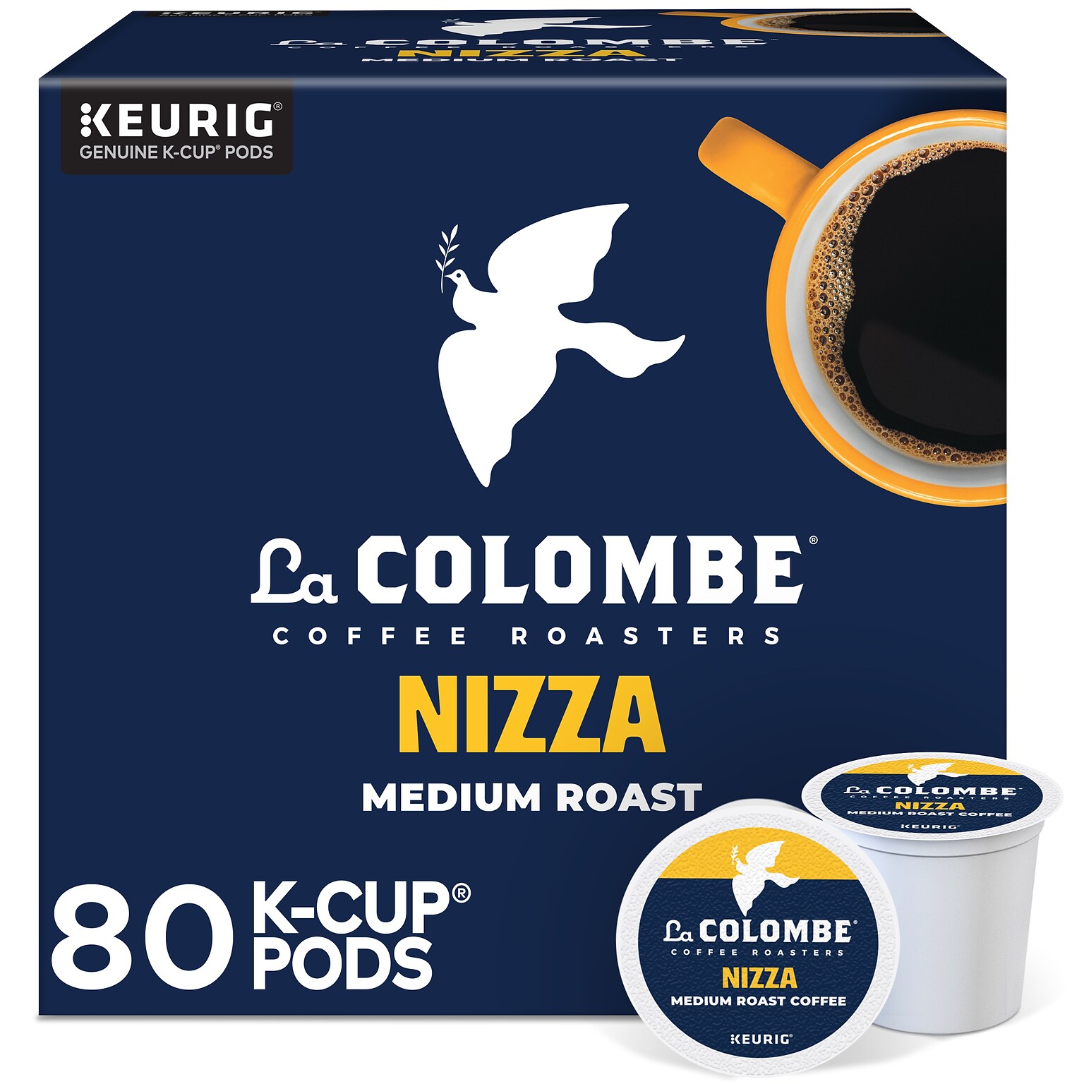 La Colombe Nizza Coffee Keurig® K-Cup® Pods, Medium Roast, 80/Carton (5000380612CT)