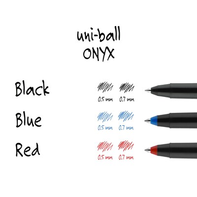 uni-ball Onyx Rollerball Pen, Fine Point, 0.7mm, Red Ink, Dozen (60144)