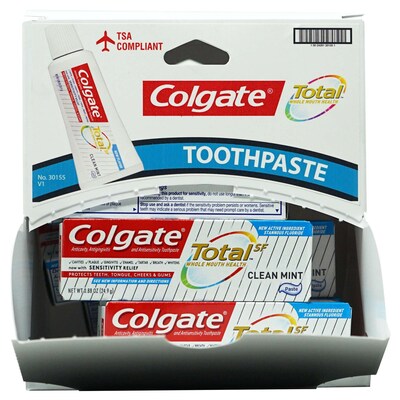 Colgate Total® Clean Mint Toothpaste,  0.88 oz Tube, 12 Tubes/Dispensit Box, 12 Dispensit Boxes/Carton