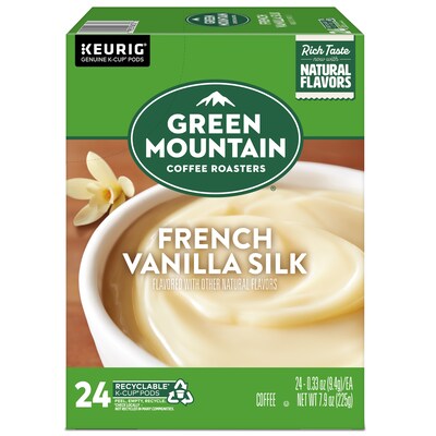 Green Mountain French Vanilla Coffee Keurig® K-Cup® Pods, Light Roast, 24/Box (6732)