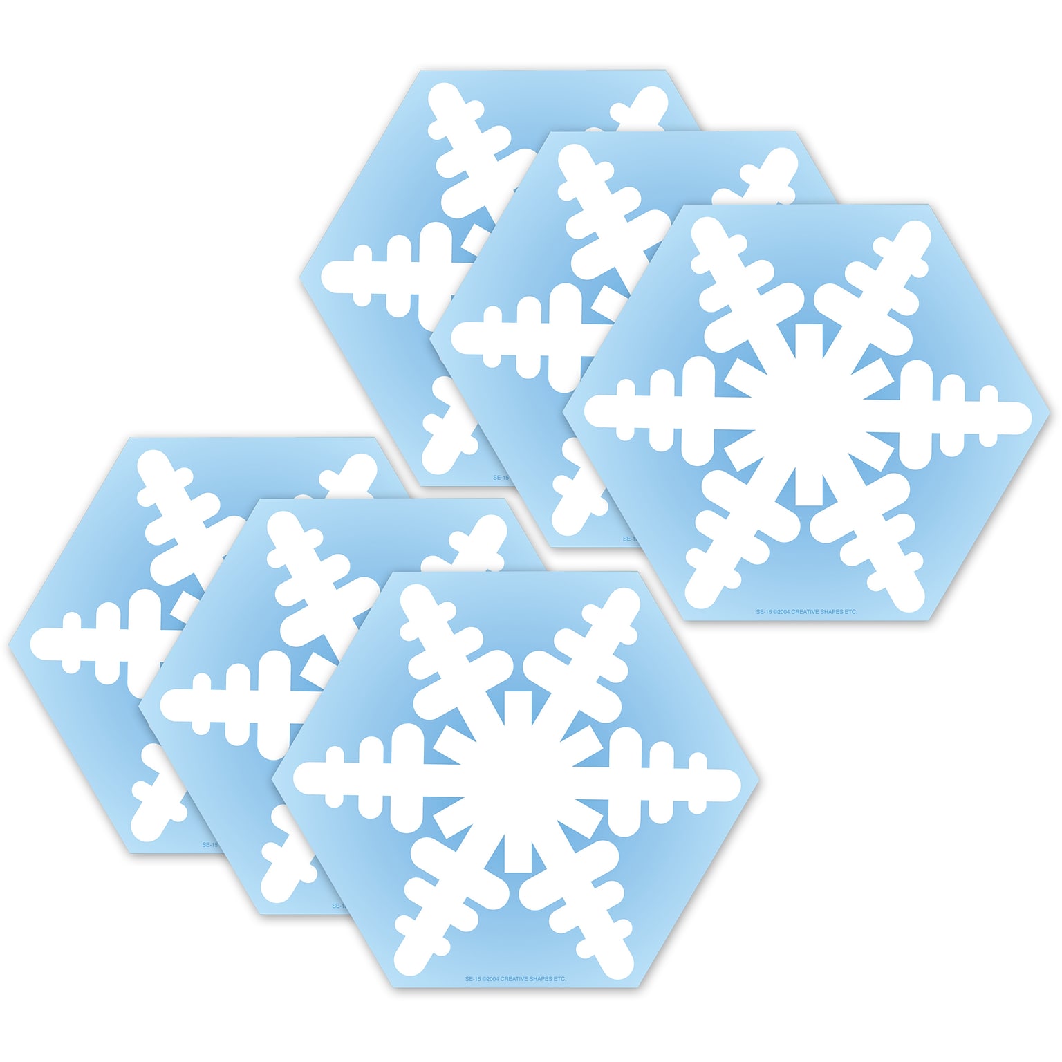 Creative Shapes Snowflake Memo Pad, Multicolor, 6/Bundle (SE-15-6)