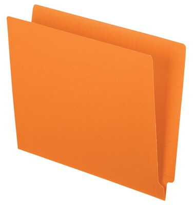 Pendaflex Recycled Heavy Duty End Tab File Folder, Straight Cut, Letter Size, Orange, 100/Box (H110D