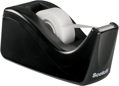 Scotch Desktop Tape Dispenser, Black Two-Tone (C60-BK)