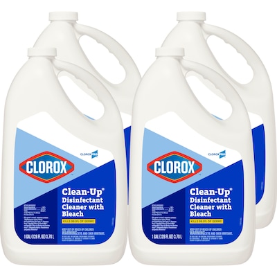 Clorox Clean-Up Disinfectant Cleaner with Bleach Refill, Unscented, 128 oz., 4/Carton (CLO 35420CT)