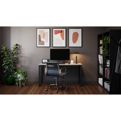 Hirsh Computer and Office Desk, 60" x 24", Black/Gray Elm (23940)