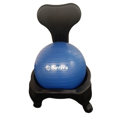 Bintiva Stability Ball Chair, Child, Black/Blue (BNVBLCHRBLU)