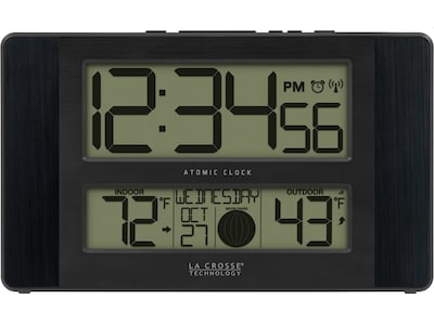 La Crosse Technology Atomic Digital Wall/Table Clock, 11.1 x 6.5 (513-1417BS)