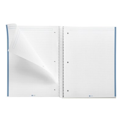 Miquelrius Emotions 1-Subject Notebook, 8.5" x 11", College-Ruled, 80 Sheets, Marine Blue, 5/Pack (48272CS)