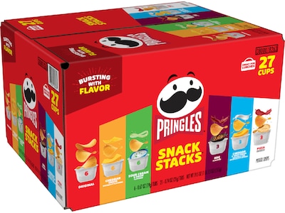 Pringles Snack Stack Variety Pack Crisps, 27 Tubs /Carton (3800018263)