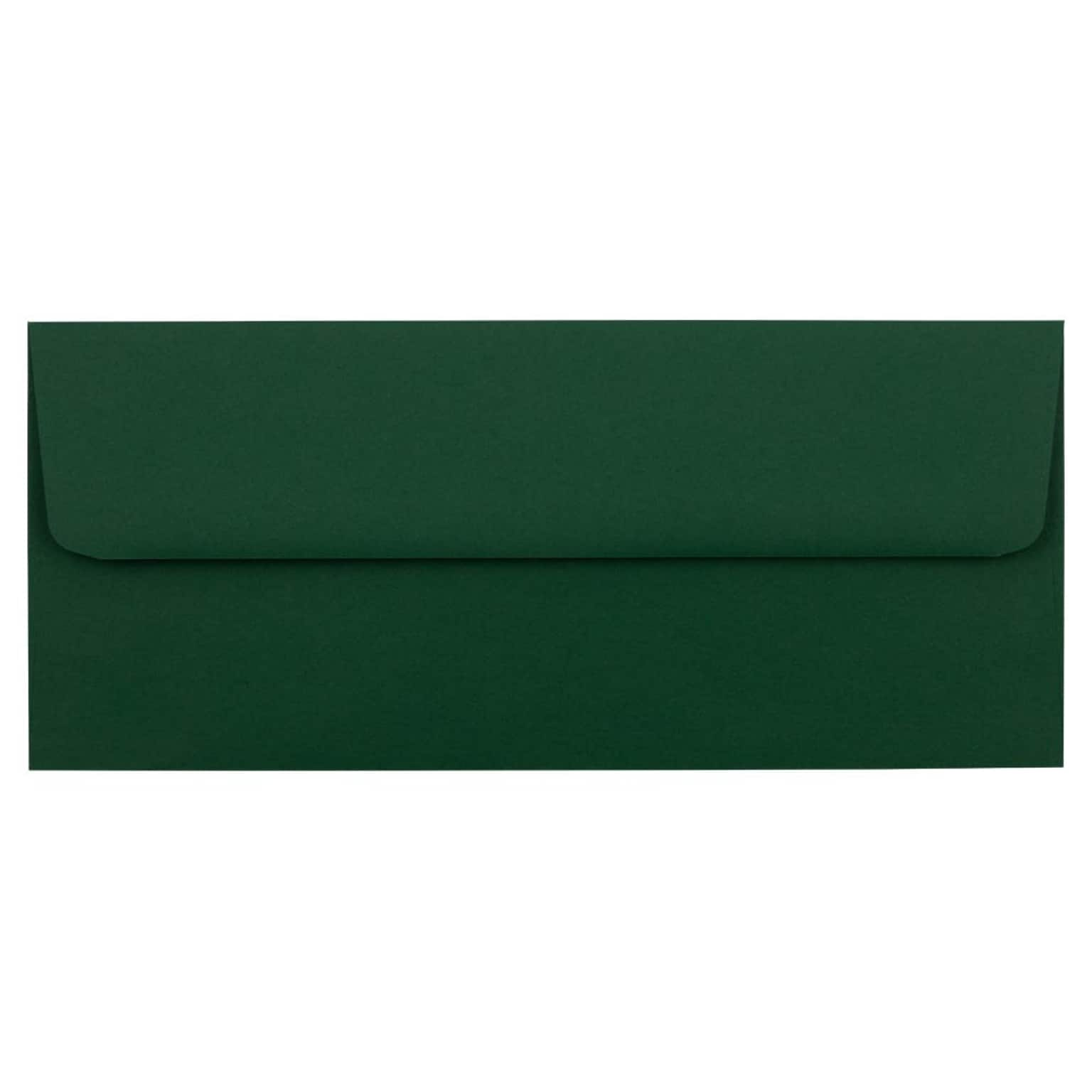 JAM Paper #10 Business Envelope 4 1/8 x 9 1/2, Dark Green, 25/Pack (21514959)