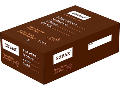 RX Bar Gluten-Free Peanut Butter Chocolate Protein Bar, 1.83 oz., Dozen (691519/RXF010)