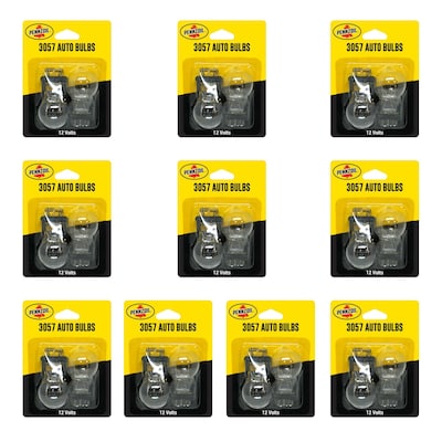 Pennzoil Clear Auto Bulbs, Model #3057, Clear, 2 Bulbs/Pack, 10 Packs/Box, 10 Boxes/Carton (14259)