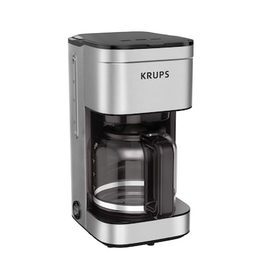 Krups Simply Brew 10-Cups Automatic Drip Coffee Maker, Stainless Steel (KM203D50)