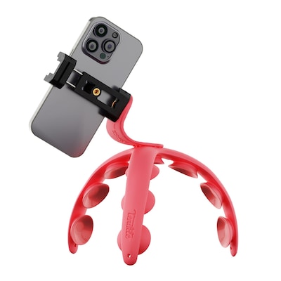 Tenikle Bendable Suction Cup Camera Mount & Holder, iPhone & Android Compatible, Red (TPRO-01-RED)