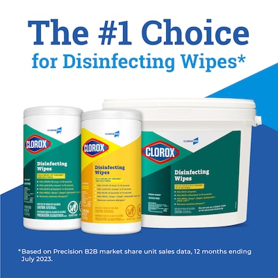 CloroxPro Disinfecting Wipes, Lemon Fresh, 75 Wipes/Container, 6/Carton (CLO15948)