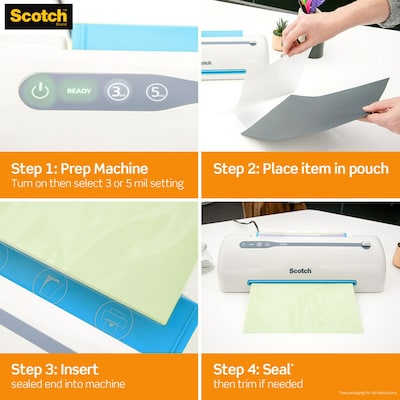 Scotch Thermal Laminating Pouches, Letter Size, 3 Mil, 200/Pack