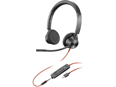 Poly Blackwire 3325 Stereo Headset, USB-C/3.5mm, MS Certified/UC Certified  (8X222AA)