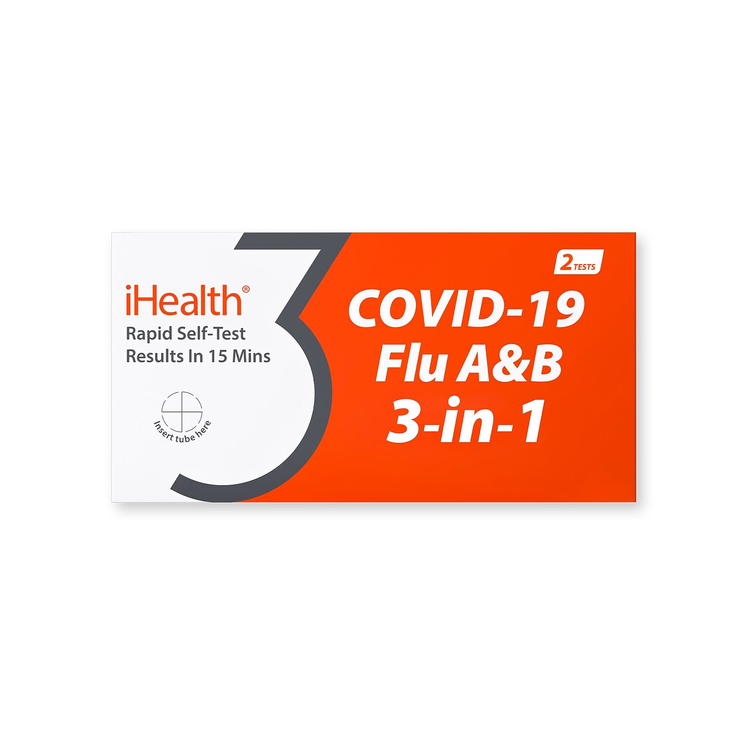 iHealth COVID-19/Flu A&B, 3-in-1 Antigen Rapid Test, Results in 15 Mins, 96 Test (TBN203677)