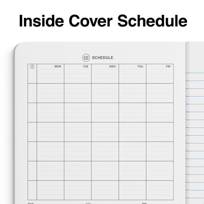 Staples® Composition Notebook, 7.5" x 9.75", College Ruled, 100 Sheets, Black (ST55064)