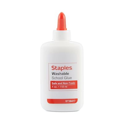 Staples School WashableRemovable School Glue, 4 oz., White (ST39417/39417)