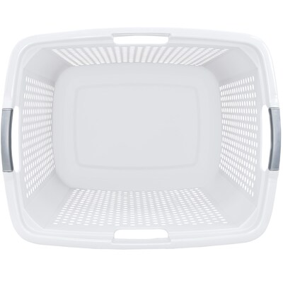 Home Logic XL Lamper 2.5-Bushel Plastic, White (2116HMLCO000083) | Quill.com