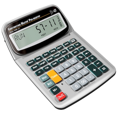 Calculated Industries Construction Master 44080 11-digit Construction  Calculator, Silver/Black | Quill.com