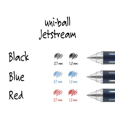 uni-ball Jetsream Ballpoint Pens, Medium Point, 1.0mm, Blue Ink, Dozen (33922)