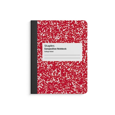 Staples® Composition Notebooks, 7.5" x 9.75", College Ruled, 100 Sheets,  Assorted Colors, 4/Pack (ST | Quill.com