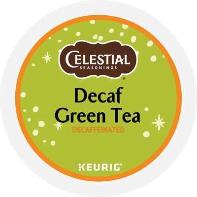 Celestial Seasonings Decaf Green Tea with White Tea, 0.9 oz. Keurig® K-Cup® Pods, 24/Box (14737)