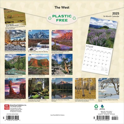 2025 BrownTrout The West 12 x 12 Monthly Wall Calendar (9781975475925)