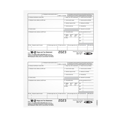 TOPS 2023 W-2 Tax Form, 1-Part, Copy C, 100/Pack (LW2EEC2)