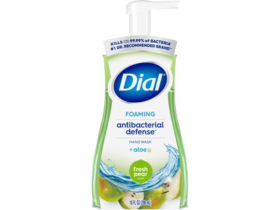 Dial Antibacterial Defense Foaming Hand Soap, Fresh Pear Scent, 10 Fl. Oz., 8/Carton (17000347219)