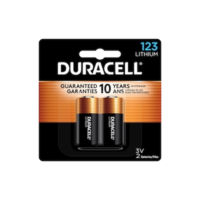 Duracell 123 Lithium Battery, 2/Pack (DL123AB2PK)