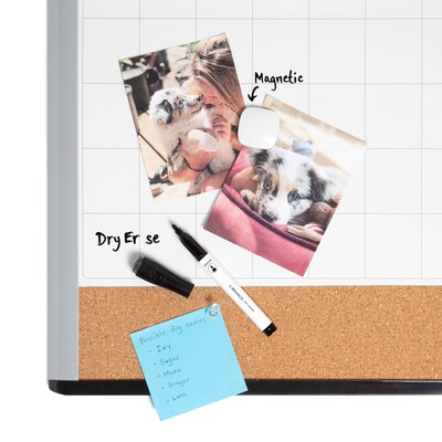 U Brands MOD 3-in-1 Magnetic Dry Erase Calendar Whiteboard, 20" x 16" (388U00-01)