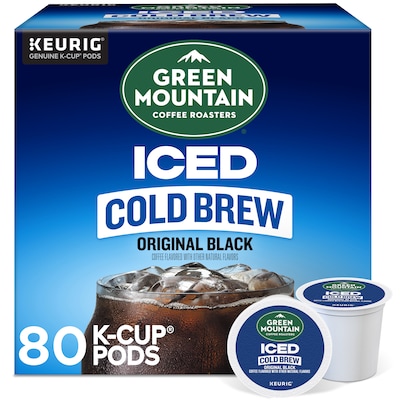 Green Mountain Coffee Roasters Classic Black Iced Coffee Keurig® K-Cup® Pods, Medium Roast, 80/Carto