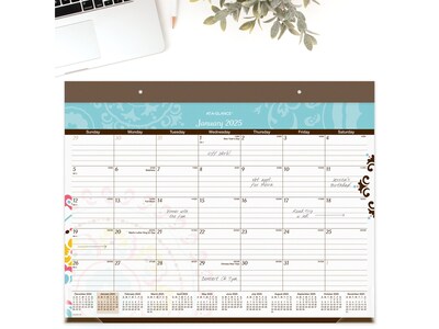 2025 AT-A-GLANCE Suzani 21.75" x 17" Monthly Desk Pad Calendar (SK17-704-25)