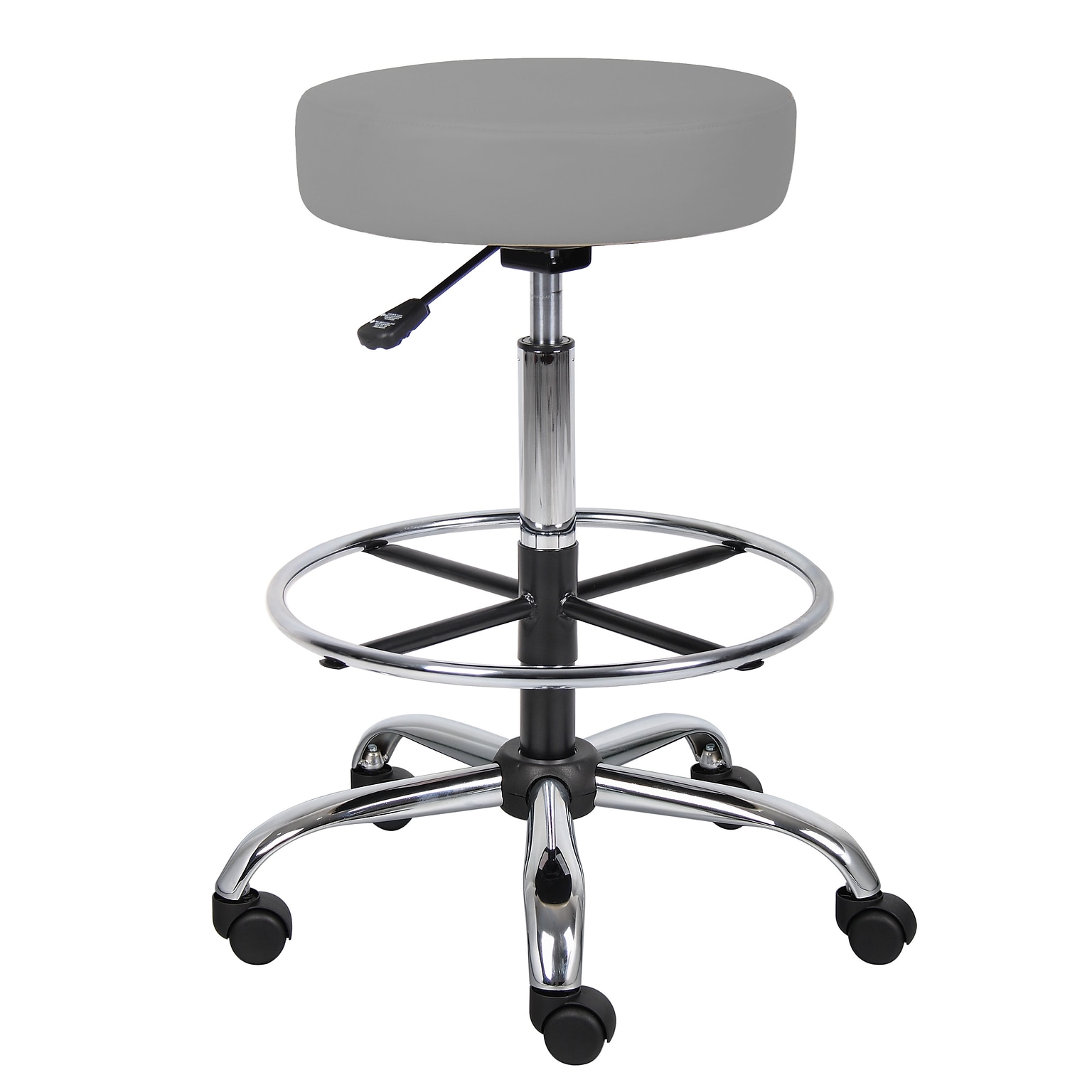 Boss Caressoft Medical/Drafting Stool, Grey (B16240-GY)