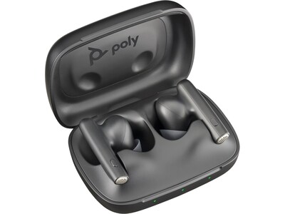 Poly Voyager Free 60 UC Wireless Noise Cancelling Bluetooth Earbuds, USB-C, UC Certified, Carbon Black (7Y8H4AA)