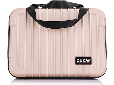 DUKAP Tour 11.5" Plastic Toiletry Bag, Water Resistant, Champagne (DKTOU00XS-CHA)