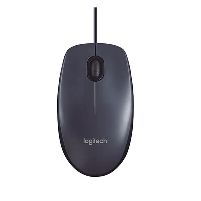 Logitech B100 Wired Ambidextrous Optical USB Mouse, Black (910-001439) |  Quill.com