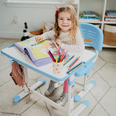 Mount-It! 26W Kids Desk with Chair, Blue (MI-10202)